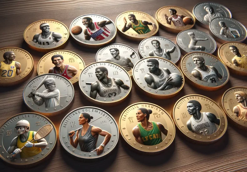 Profiles of Sporting Heroes on Coins