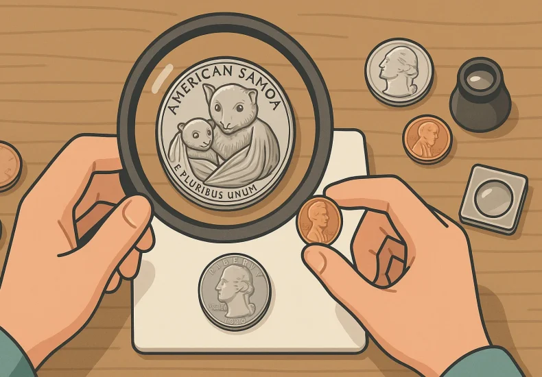 A closer view on the new American Samoa quarter.